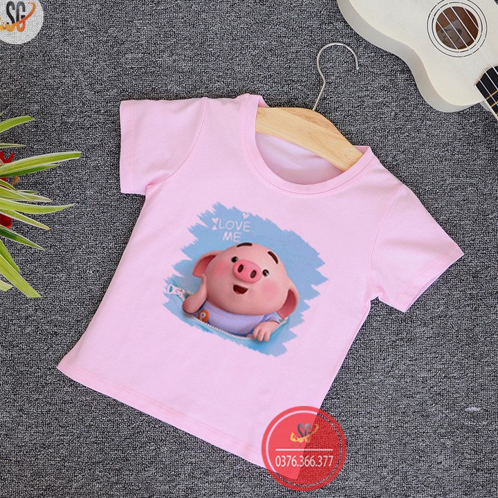 Áo thun cho bé dễ thương - Thun Cotton  - có 3 màu TE08