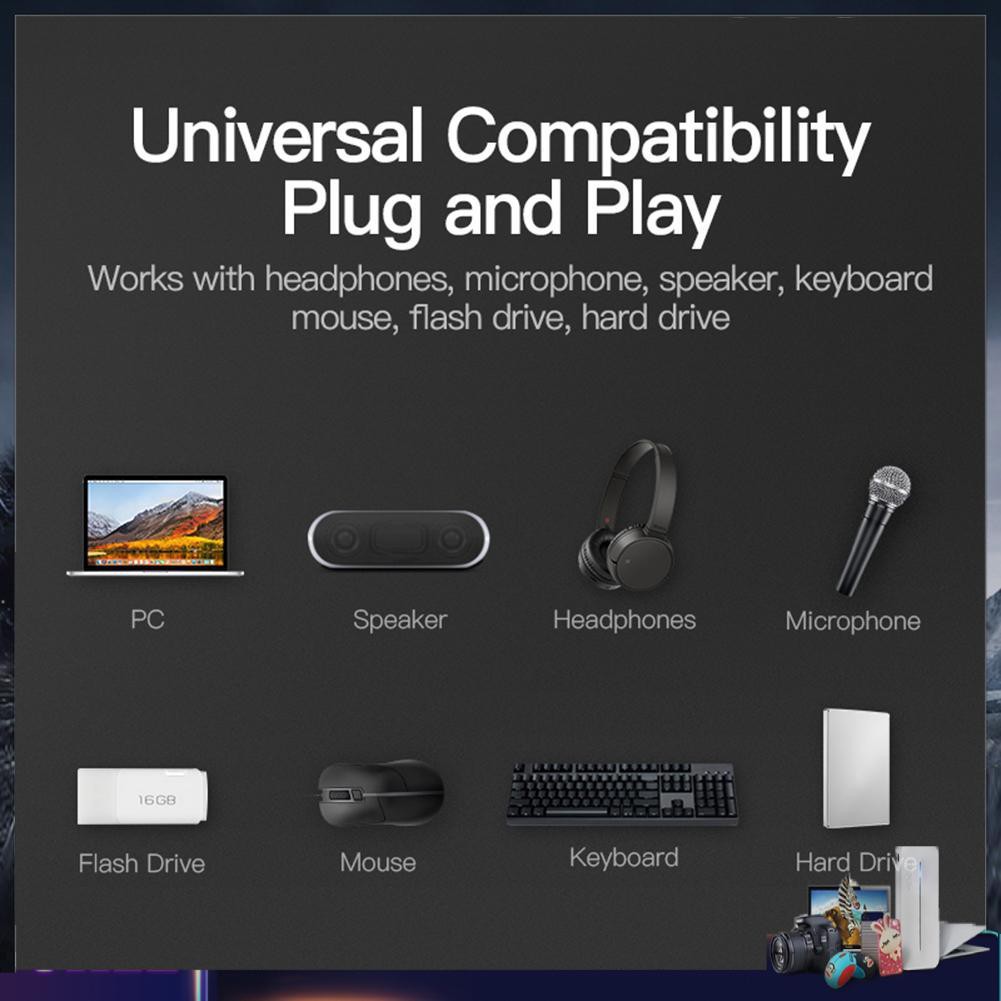 Cáp Chuyển Đổi 4 Cổng Usb 3.0 Tốc Độ Cao 5gbps Cho Laptop / Pc