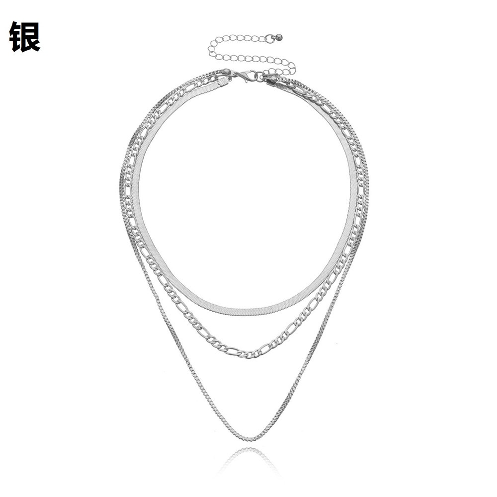 Dây chuyền hợp kim nhiều lớp thời trang hip hop cá tính cho nữ