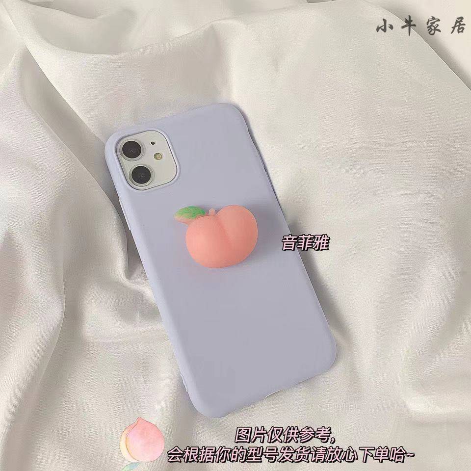 Ốp Điện Thoại Silicon Hình Trái Đào Xinh Xắn Cho Apple Iphone 12mini/ 11pro/ 12 Pro Max/ 11/ 11pro/ 7/ 8plus/ X/ Xr | BigBuy360 - bigbuy360.vn