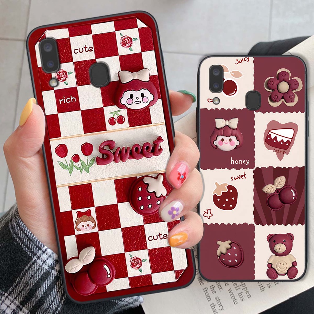 Ốp Samsung A20 / A30 in hình trái tim, caro kẹo ngọt đầy cá tính siêu đẹp siêu chất