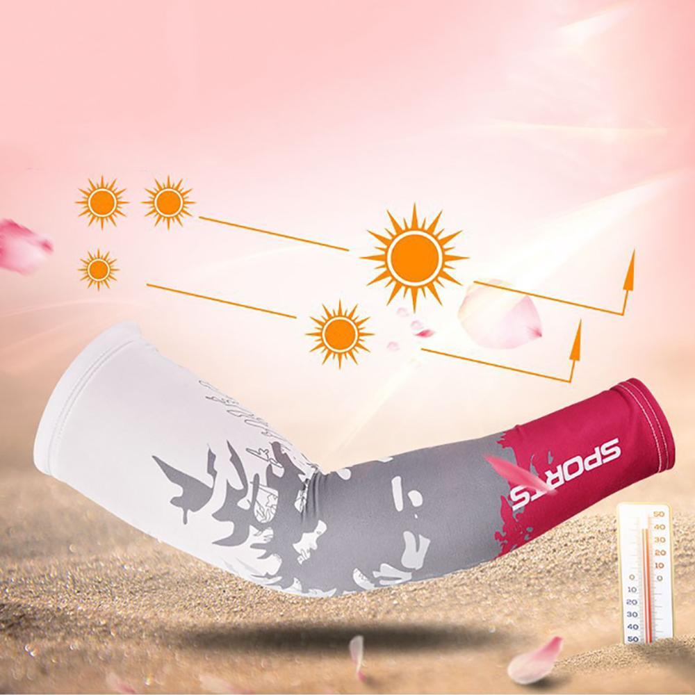 Ống tay áo chống nắng bằng vải lụa băng chống tia UV thời trang cho cả nam và nữ hoạt động ngoài trời nhiều màu sắc