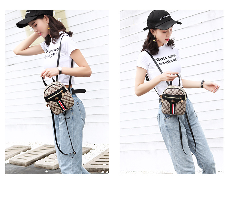 Ba Lô Đeo Vai JASMIN NOIR Bằng Canvas in Họa Tiết Thời Trang Cho Nữ