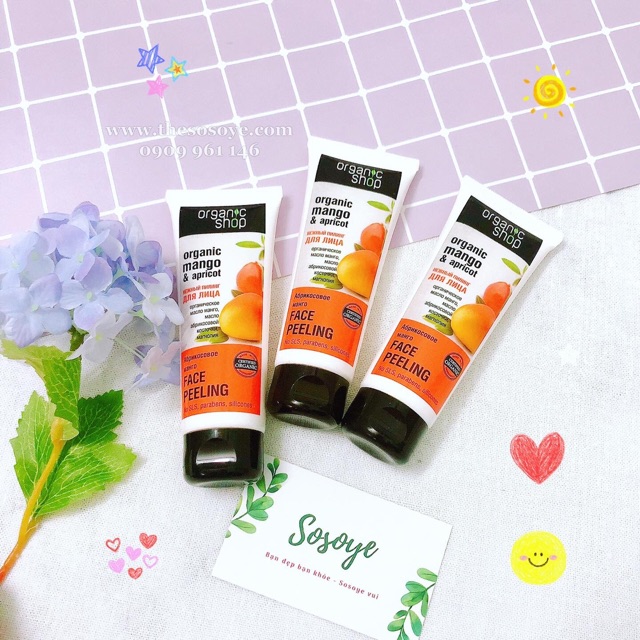 [ Đủ Mùi] Kem Tẩy Da Chết Dành Cho Mặt Organic Shop 75ml | BigBuy360 - bigbuy360.vn