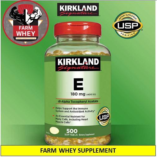 Vitamin E 400 IU Kirkland 500 Viên Của Mỹ [HSD 05/2024]