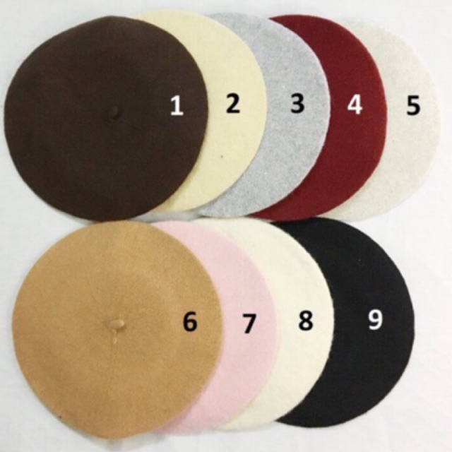 Mũ beret mũ nồi nỉ (Hàng QC)