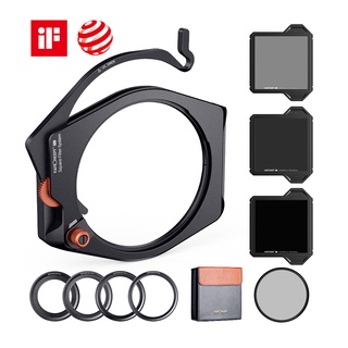 Hệ thống giá đỡ bộ lọc vuông K & F (Giá đỡ bộ lọc + 95mm CPL + Bộ lọc ND1000 vuông + ND8 + ND64 + 4 Vòng chuyển đổi bộ lọc)