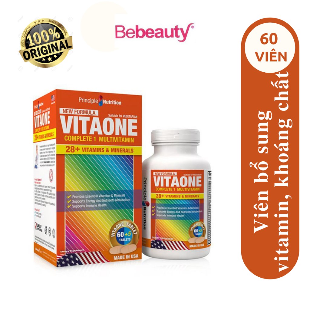 Viên Uống Bổ Sung Vitamin, Khoáng Chất Thiết Yếu Cho Cơ Thể Vitaone Complete 1 Multivitamin Principle Hộp 60 Viên