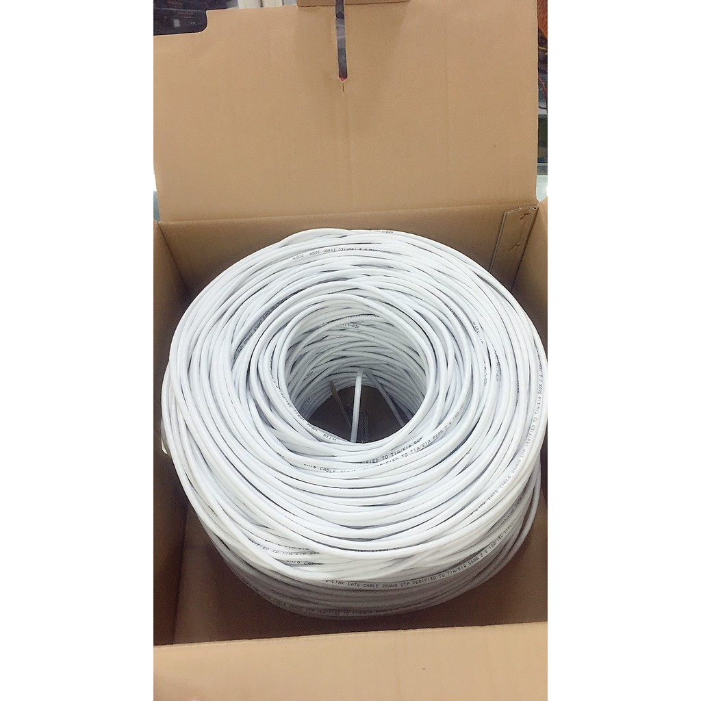 Thùng Cáp Mạng ADB Link Cat6 UTP Màu Trắng đủ 305M