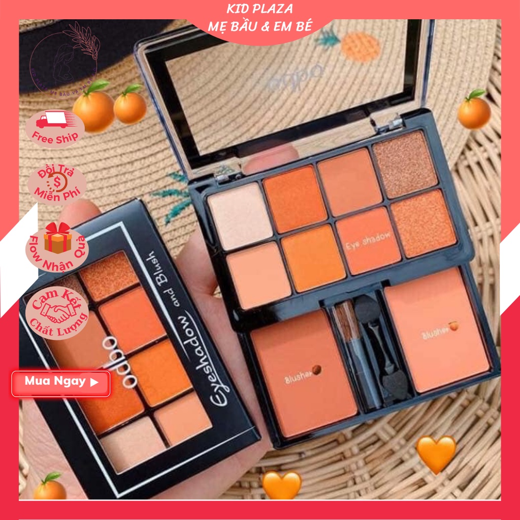 BẢNG PHẤN MẮT - PHẤN MÁ BẮT SÁNG KÈM NHŨ MẮT - TẠO KHỐI - MAKE UP SIÊU XINH [TÔNG ĐỎ-CAM -HỒNG - CÓ NHŨ MẮT]