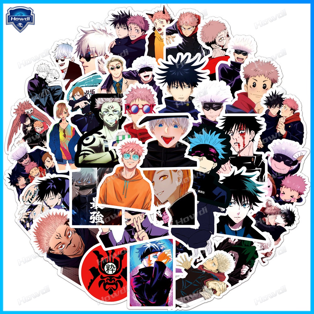 Miếng Dán Hình Anime Jujutsu Kaisen Chống Thấm Nước Trang Trí Mũ Bảo Hiểm / Xe Hơi