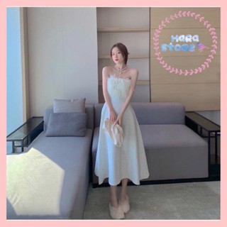 [SẴN Video shop quay] Váy hai dây lông sang chảnh chất dày dặn form đẹp kết hợp dây ngọc xinh 🎁 ༷