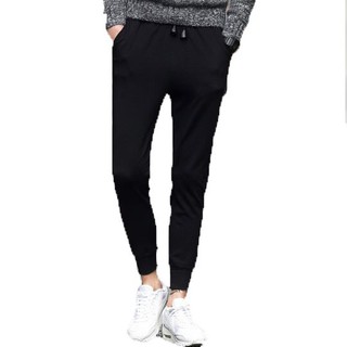 Quần Jogger Nam Màu Đen Trơn Phong Cách Đơn Giản