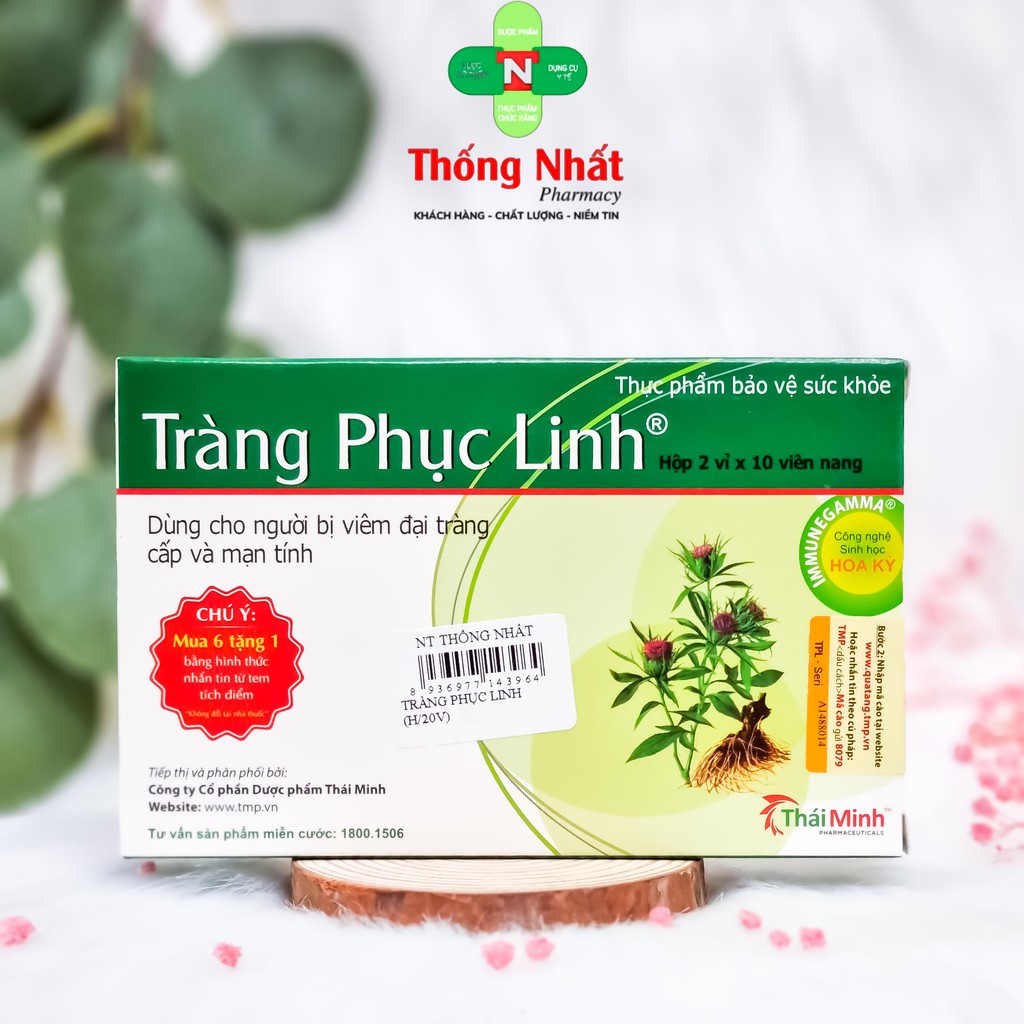 Tràng Phục Linh Xanh Thái Minh Hỗ Trợ Người Bị Viên Đại Tràng Cấp, Mãn Tính Hộp 20 viên