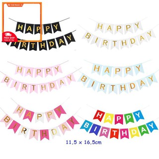 [KHUYẾN MẠI] Dây chữ HAPPY BIRTHDAY ép kim trang trí sinh nhật