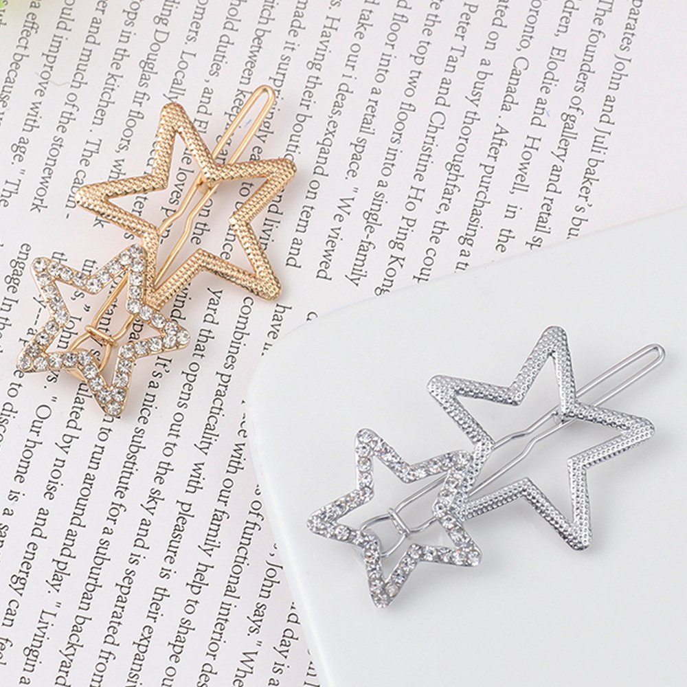 Kẹp Tóc Kim Loại Hình Ngôi Sao Xinh Xắn Cho Nữ