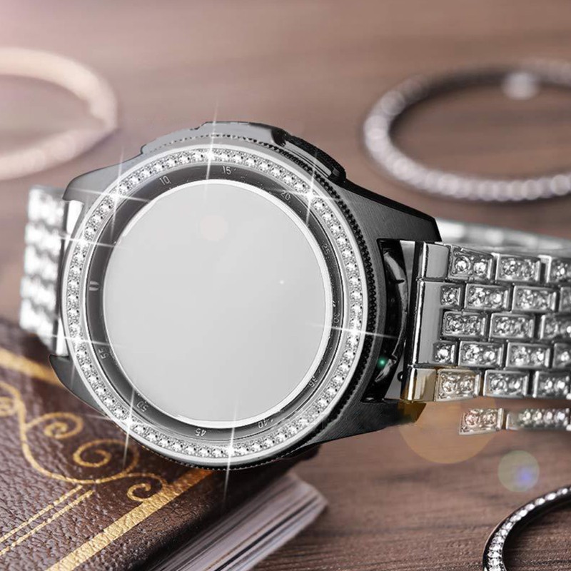 Dây Đeo Inox Đính Đá Sang Trọng Cho Đồng Hồ Thông Minh Galaxy Watch 3