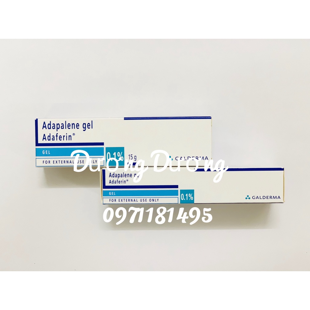 Giảm mụn Adaferin - Adapalene 0,1% Gel 15g [Chính Hãng]