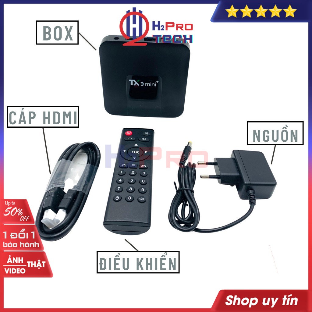 Android Tv Box Tx3 Mini Plus 2022, Đầu Smart Box Tivi Cao Cấp Amlogic S905W2, Ram 2G, Rom 16G (Tặng Pin 10K)-H2Pro Tech