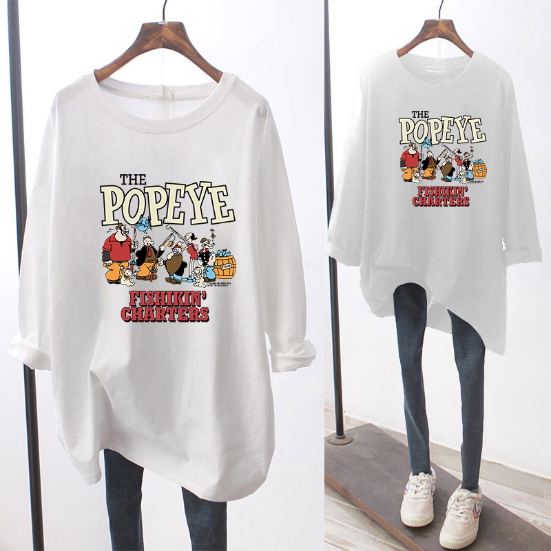 NRVP Áo Thun Nữ Dài Tay Cổ Tròn Thời Trang Hàn