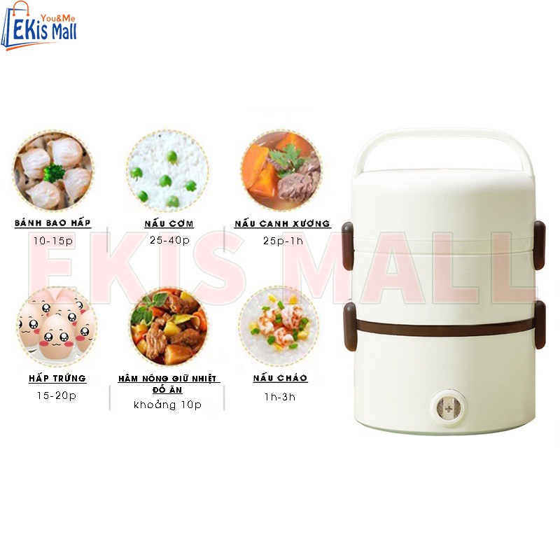 Hộp cơm cắm điện hâm nóng thức ăn Hộp cơm giữ nhiệt văn phòng chất liệu Cao Cấp