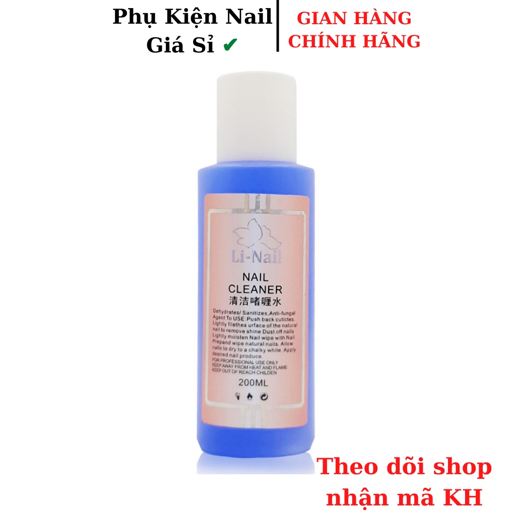 Nước lau gel Li-nail chính hãng (200ml) có mùi thơm