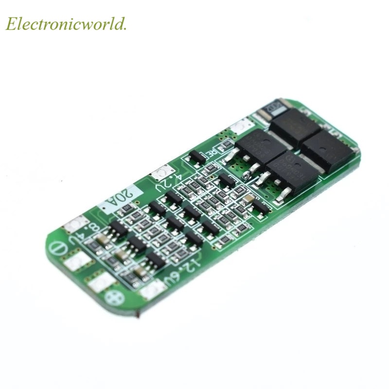 Bảng Mạch Sạc Pin Lithium 3s 20a 18650 Pcb Bms 12.6v Cell 59x20 X 3.4mm