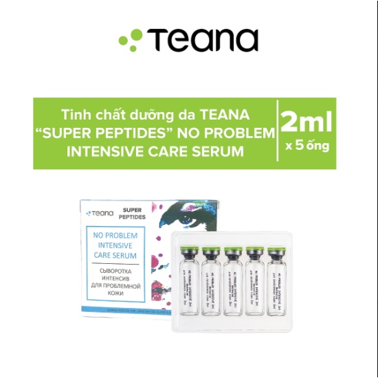 Tinh chất dưỡng da TEANA “SUPER PEPTIDES” NO PROBLEM INTENSIVE CARE SERUM giảm và ngừa mụn ẩn, mụn viêm