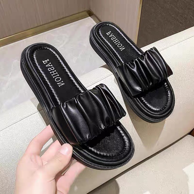 Dép quai ngang bèo đế độn 3cm siêu nhẹ cá tính, đi siêu êm phù hợp mọi lứa tuổi. Giày jery store