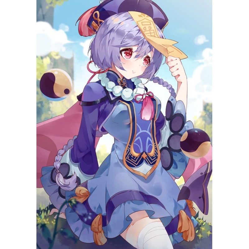 3-5 poster a4 qiqi genshin impact /tranh ảnh anime genshin impact