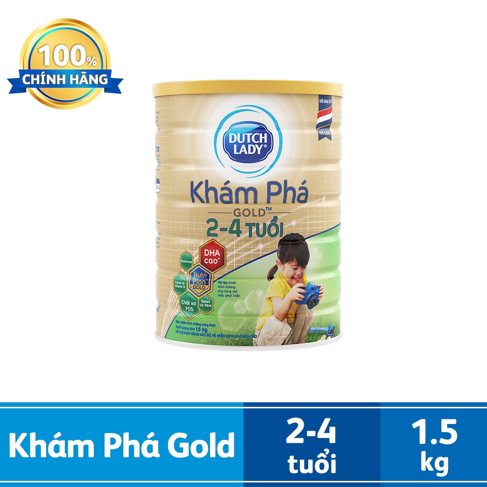 Sữa Cô Gái Hà Lan Khám Phá Gold, 2-4 Tuổi, 1.5kg