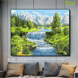 Tranh treo tường tự tô màu số hóa DALI Tranh phong cảnh số C026