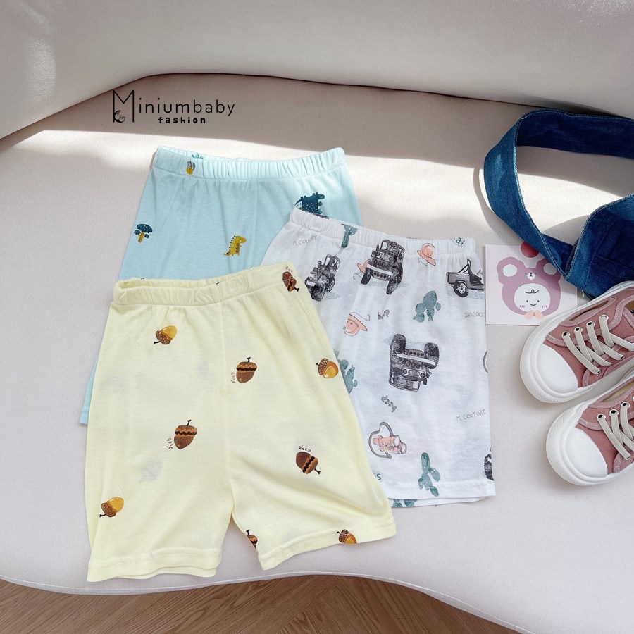 Bộ quần áo ba lỗ thiết kế 2 dây hè unisex cho bé gái, bé trai 100% cotton mát mẻ thông thoáng, miniumbabyfashionSB1241