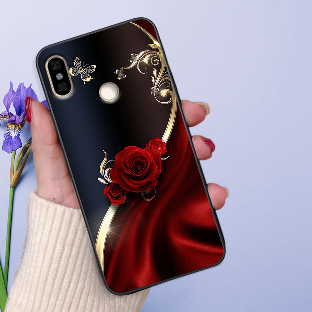 Ốp lưng ép kính Xiaomi redmi note 5 / note 5 pro / note 6 / note 6 pro / note 7 / note 7 pro / a2 lite in hình hoa