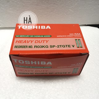 1 hộp 40 viên pin nhí cam Toshiba AAA 1.5V - Chính hãng