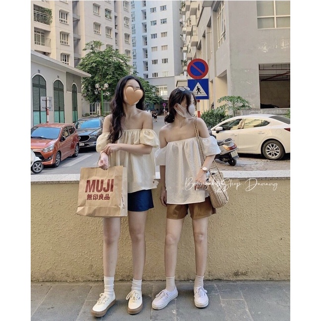 Áo Kiểu Trễ Vai Tay Phồng 168247