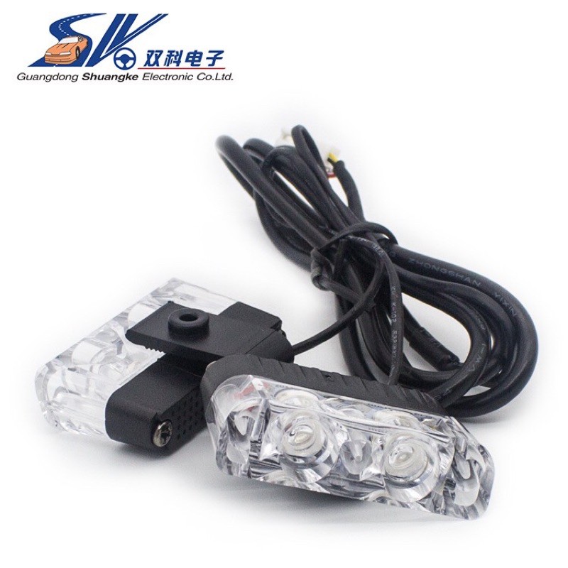 Led xanh đỏ Police lắp mặt calang