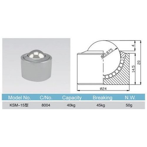 Bánh xe bi cầu KSM 15