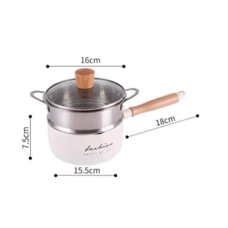 Bộ nồi, chảo và xửng hấp phong cách Hàn Quốc