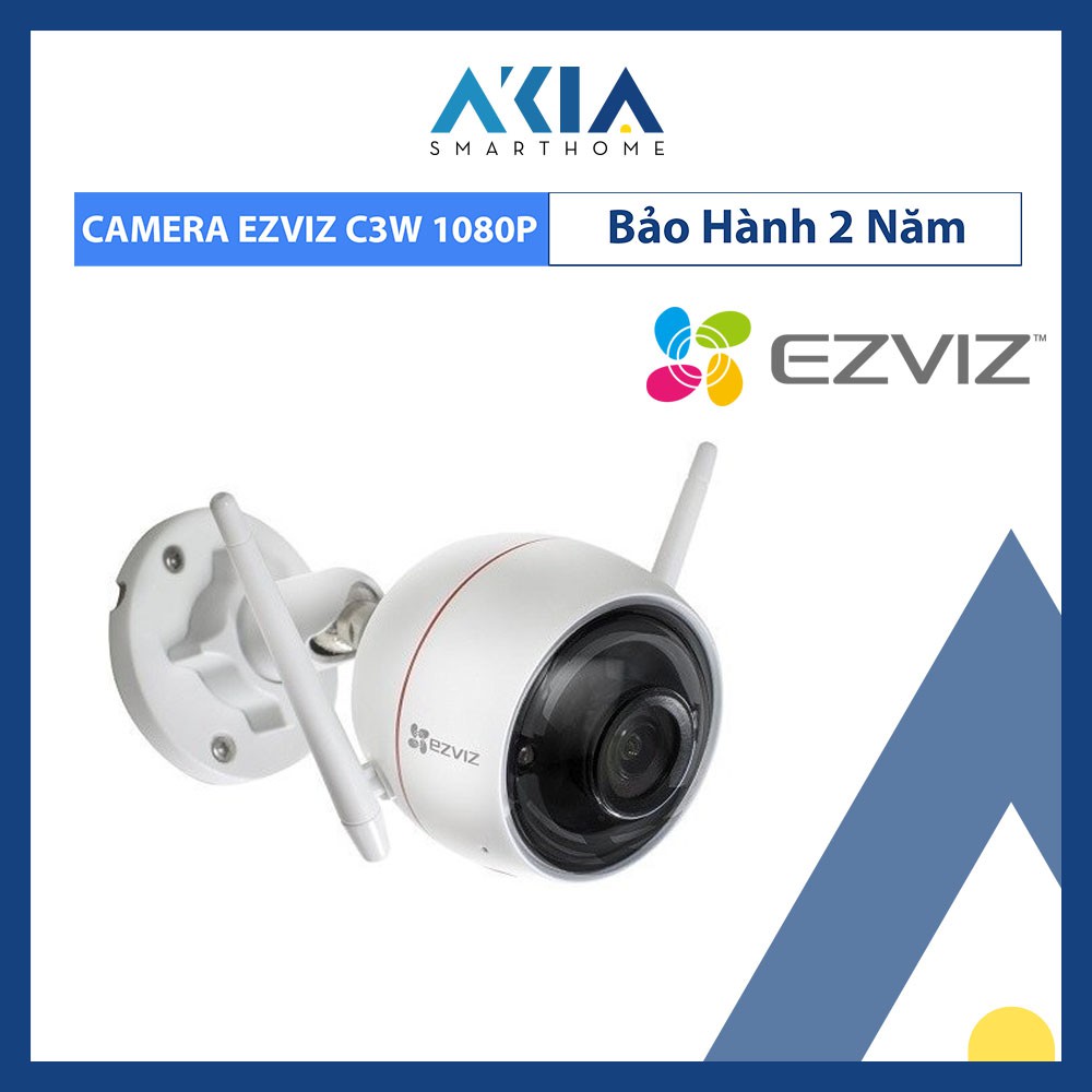 Camera IP Wifi Ezviz C3W 1080P (Có màu ban đêm) - Tích hợp còi – đèn chớp - đàm thoại 2 chiều - Bảo hành 2 năm