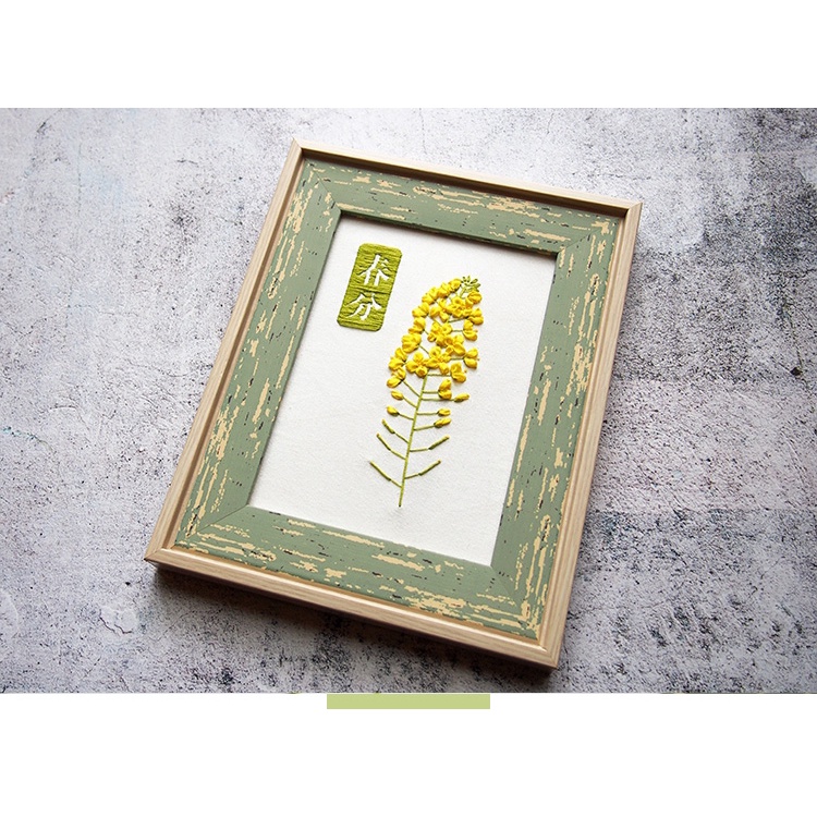Bộ Kit thêu tay Tranh Hoa hạnh, Kit tập thêu Hoa Cherish mẫu hoa mùa xuân, vào hạ, sang thu ZEN SHOP HANDMADE