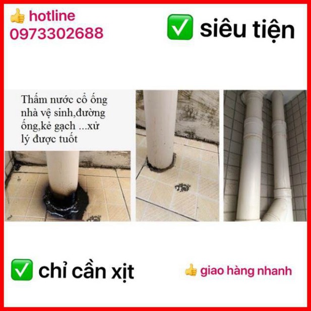 [Mã SR11JUNE5 giảm 20K đơn 50K] Chai xịt chống thấm Waterproof Spray Polyurethane - Chống Thấm, Chống Dột Dạng Xịt