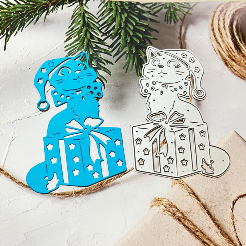 Khuôn Cắt Giấy Kim Loại Hình Mèo Đáng Yêu