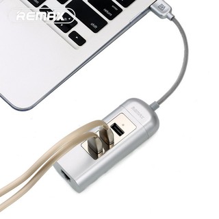 Cáp chuyển usb sang lan+hub usb 2.0 remax ru-u4