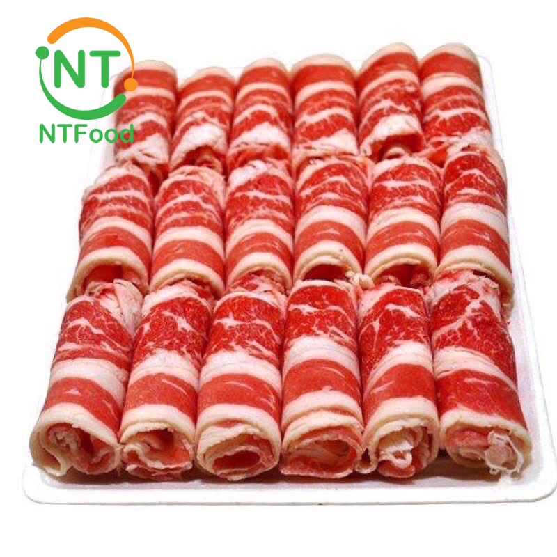 Ba Chỉ Bò Mỹ cuộn Excel loại đặc biệt 1 Kg / 500g NTFood - Nhất Tín Food