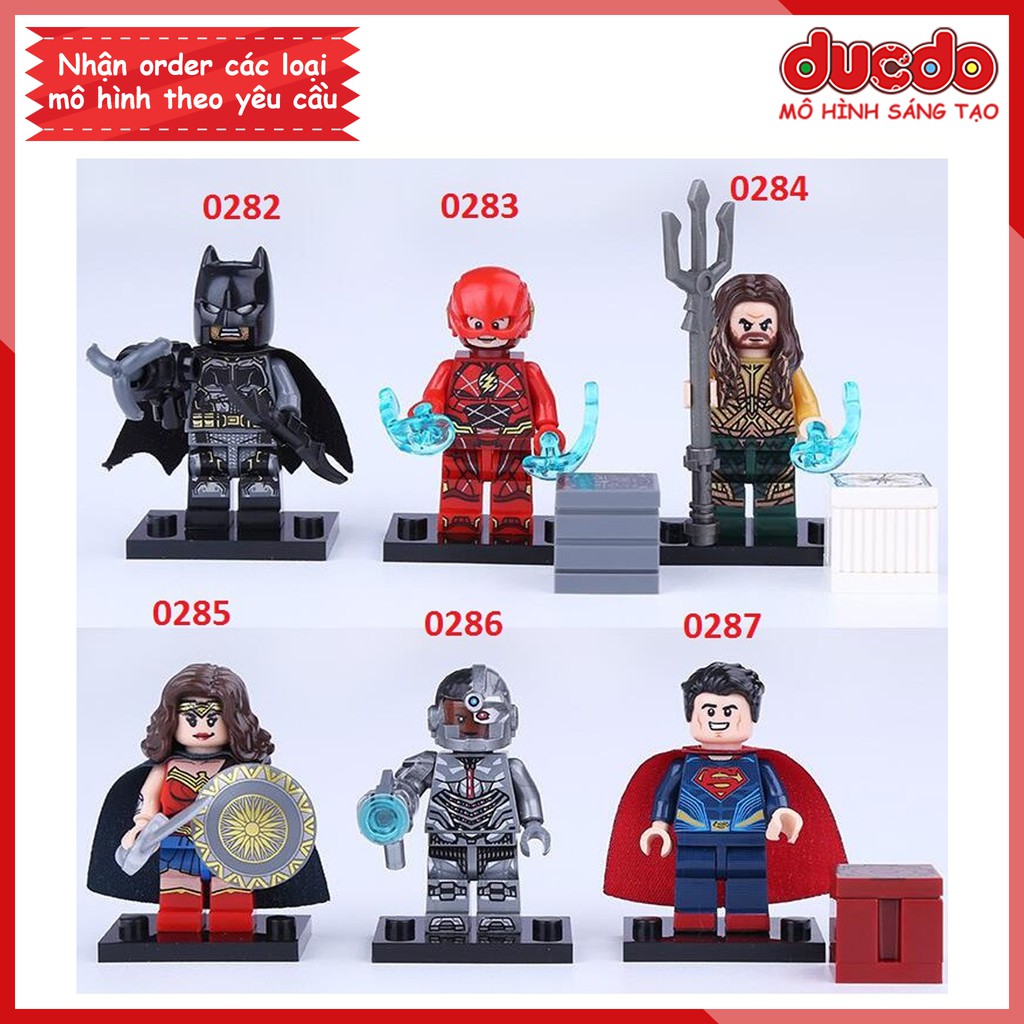 Minifigures các nhân vật Justice League tuyệt đẹp - Đồ chơi Lắp ghép Mô hình Mini Batman DECOOL 0282 0287