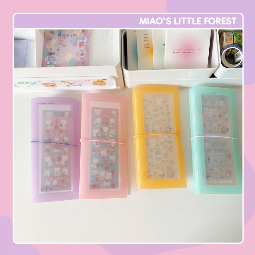 Sổ đựng sticker MIAO'S LITTLE FOREST sổ bìa nhựa túi trong lưu trữ hình dán tiện dụng MOT2213