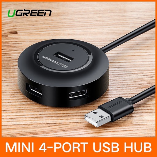 Bộ chia Hub USB 2.0 4 cổng, màu trắng Ugreen 20270, 20277