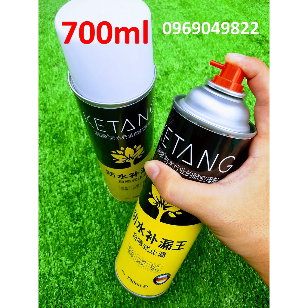 (Loại To) Chai Xịt Chống Thấm Dột Nước Mái Nhà, Chống Thấm Tường, Bịt Kín Khe Nứt KETANG 700ml