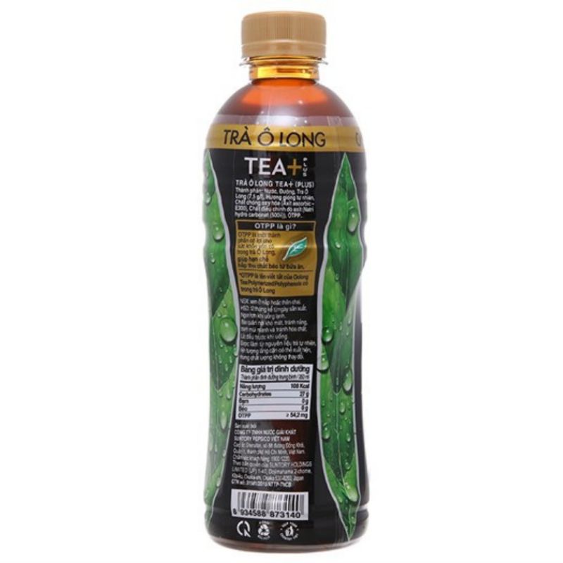 Lốc 6 chai trà Ôlong TEA plus chai lớn 455ml